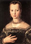 BRONZINO, Agnolo Portrait of Maria de Medici oil